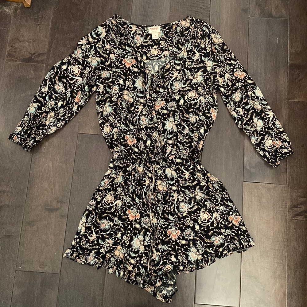 Paisley Print, Button Down Romper